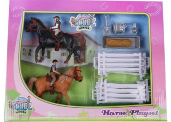 Horse Set with 2 Riders & Accessories